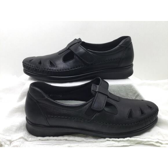 SAS Roamer Slip On Loafers Black 7S Womens Comfort Shoes New - Picture 2 of 9